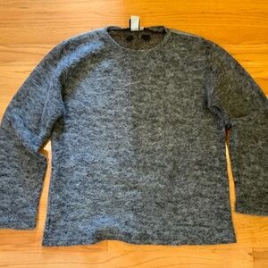 Y2K Private Circle Men’s Club Lightweight Crewneck Sweater Size L Grey/Silver